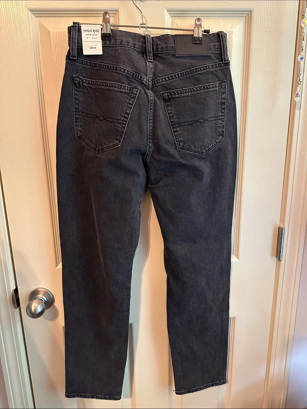 High-Rise Mom Jean Black Distressed Women's Jeans 2/26A by Lucky Brand